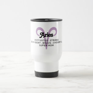 Aries Zodiac Sign Traits Super Mum Purple Travel M Mug