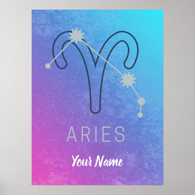 Aries Zodiac Star Sign Horoscope Constellation (Front)