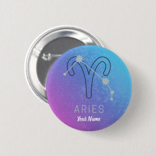 Aries Zodiac Star Sign Horoscope Constellation 6 Cm Round Badge