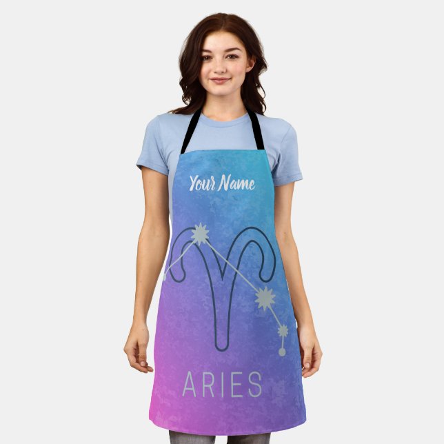 Aries Zodiac Star Sign Horoscope Constellation Apron (Worn)