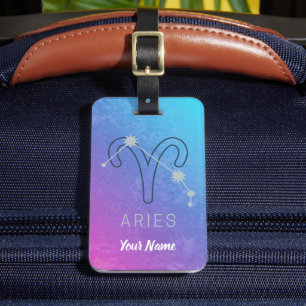 Aries Zodiac Star Sign Horoscope Constellation Luggage Tag