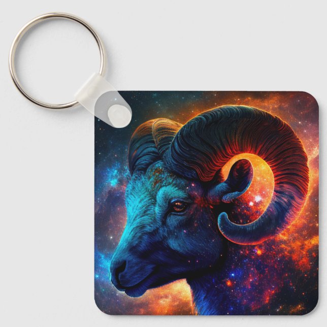 Aries Zodiac Star Sign Key Chain (Front)