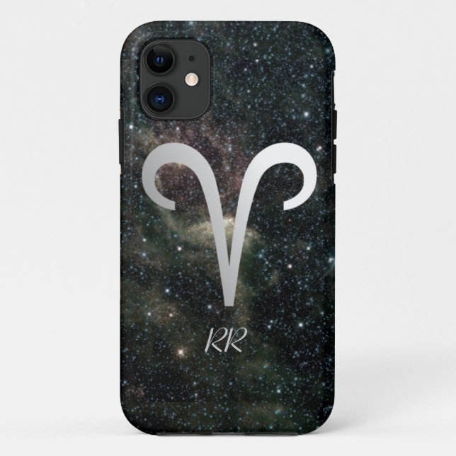 Aries Zodiac Star Sign On Universe Case-Mate iPhone Case (Back)
