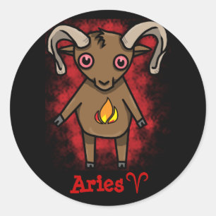 Aries Zodiac Sticker! Classic Round Sticker