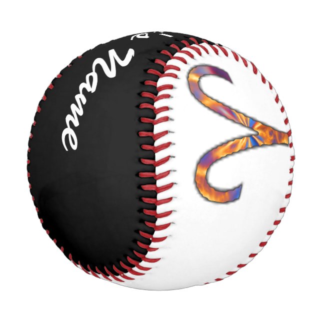 Aries Zodiac Symbol Element by Kenneth Yoncich Baseball (Angled)