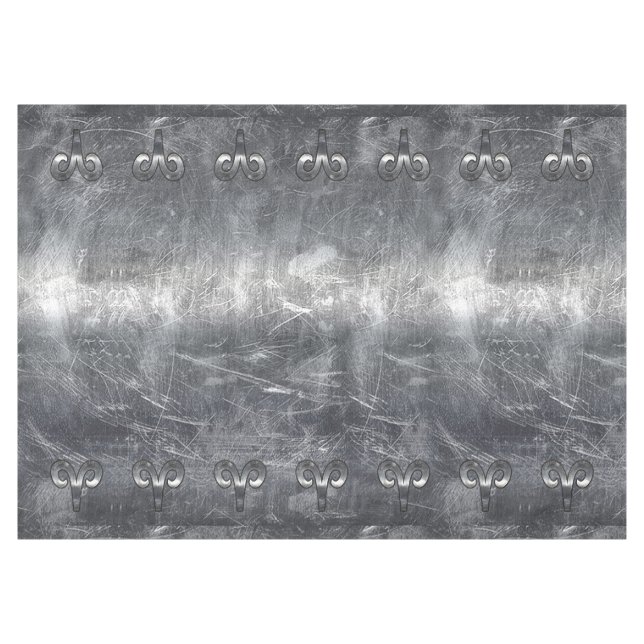 Aries Zodiac Symbol in Grunge Distressed Style Tablecloth (Front (Horizontal))