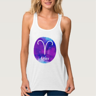 Aries Zodiac Symbol Space Nebula Singlet
