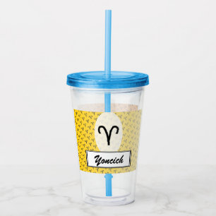 Aries Zodiac Symbol Standard by Kenneth Yoncich Acrylic Tumbler