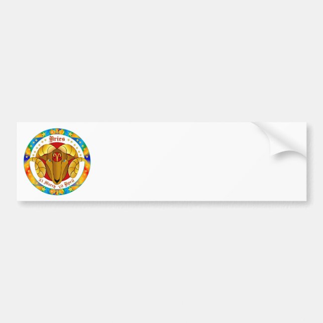 Aries Zodiac-V-1 Set-1 Bumper Sticker (Front)