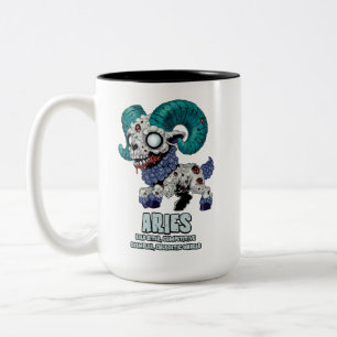Aries Zombie Two-Tone Coffee Mug