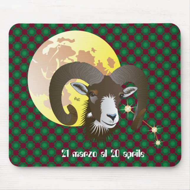 Ariete 21 marzo al 20 aprile Tappetini per mouse Pad (Front)