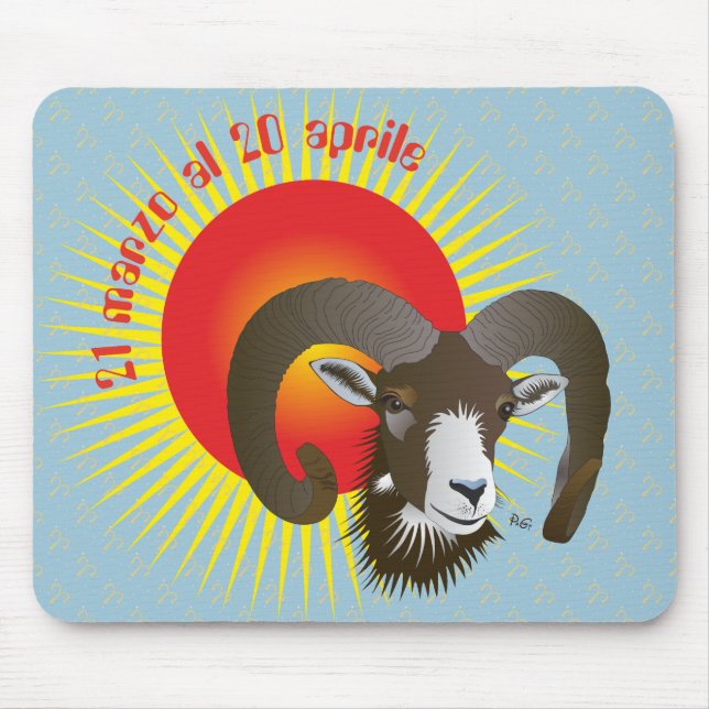 Ariete 21 marzo al 20 aprile Tappetini per mouse Pad (Front)