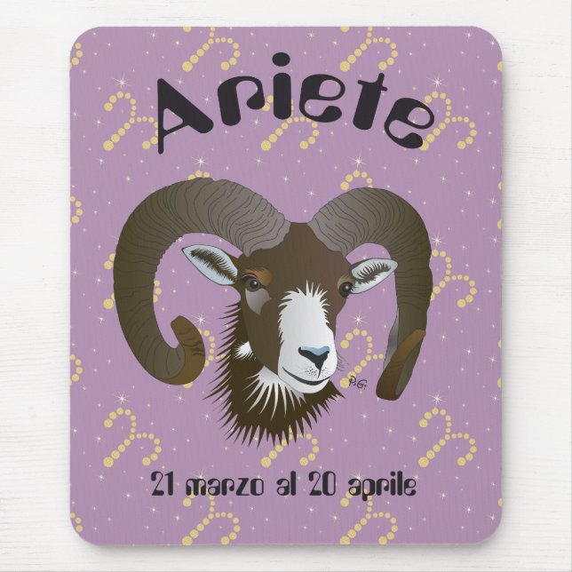 Ariete 21 marzo al 20 aprile Tappetini per mouse Pad (Front)