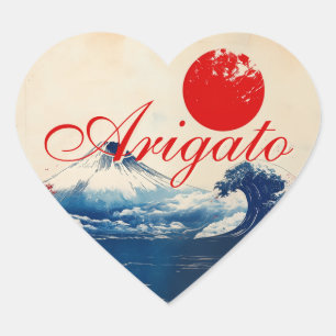 Arigato Japonesque Harmony with Fuji Heart Sticker