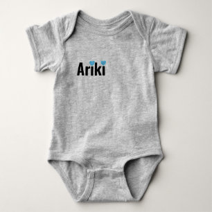 Ariki Baby Boys Name With Hearts, Bodysuit