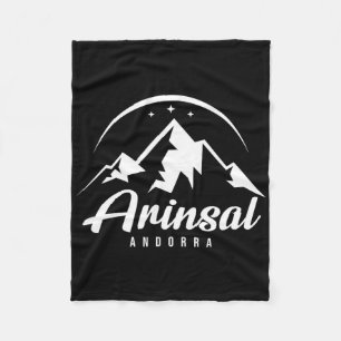 Arinsal Andorra Ski Resort Skiing Snowboarding  Fleece Blanket