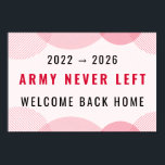 ARIRANG Inspired Comeback Concert Printable Slogan Poster<br><div class="desc">Celebrate the comeback era with this bold ARIRANG-inspired concert slogan banner. Designed in striking red, white, and black, this printable fan poster features the powerful message "2022 → 2025, ARMY Never Left, Welcome Back Home” Perfect for concerts, fan events, watch parties, or room décor, it captures the emotion of waiting...</div>