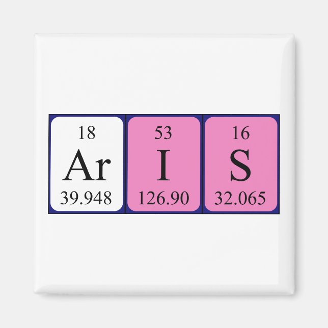 Aris periodic table name magnet (Front)