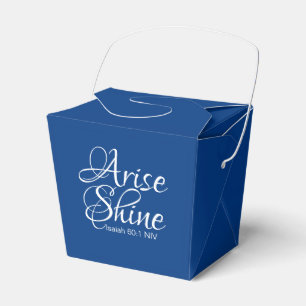 Arise and Shine Blessed New Year Bible Verse Blue Favour Box