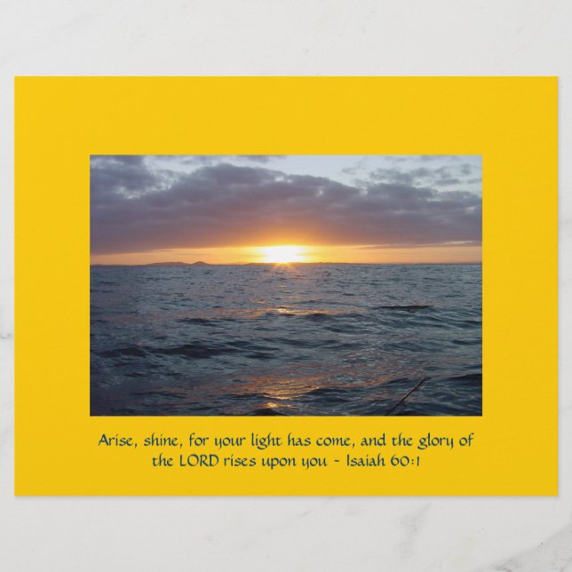 Arise Shine - Isaiah 60:1 Flyer (Front)