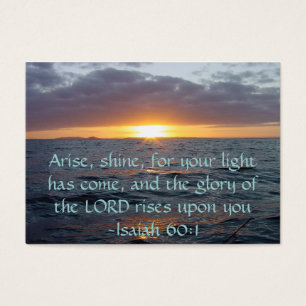 Arise Shine - Isaiah 60:1 Tract Cards /
