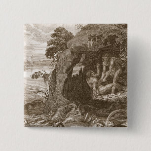 Aristeus Compels Proteus to Reveal his Oracles, 17 15 Cm Square Badge