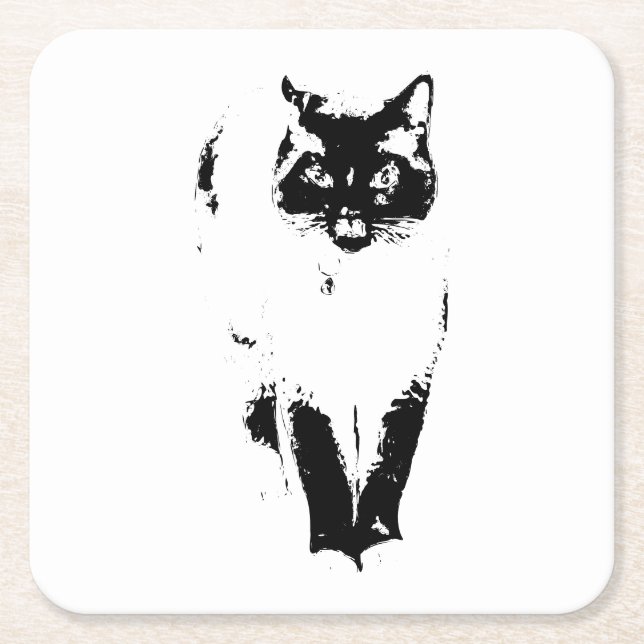 Aristocat Attitude Square Paper Coaster (Front)