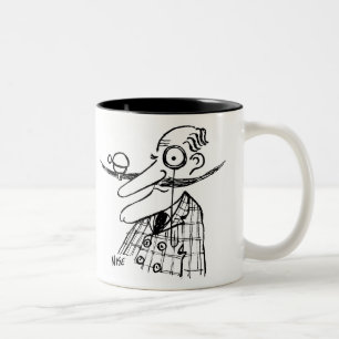 Aristocrat With a Handle-Bar Moustache and Bell Two-Tone Coffee Mug