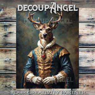 Aristocratic Buck -Decoupage- Tissue Paper