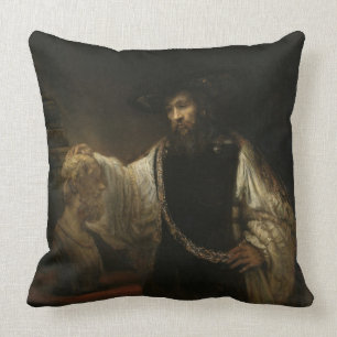 Aristotle (384-322 BC) with a Bust of Homer Cushion
