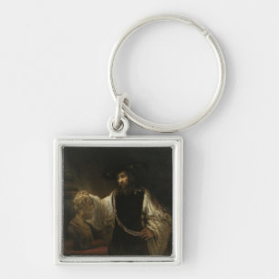 Aristotle (384-322 BC) with a Bust of Homer Key Ring