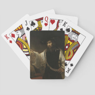 Aristotle (384-322 BC) with a Bust of Homer Playing Cards