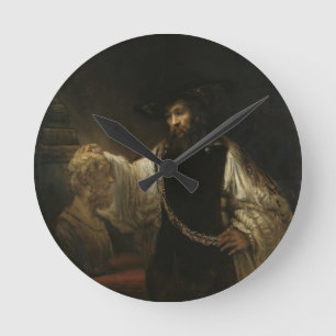Aristotle (384-322 BC) with a Bust of Homer Round Clock