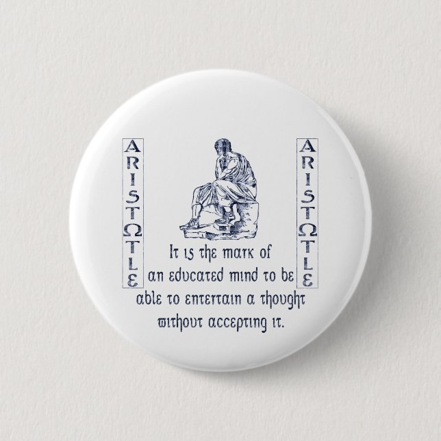 Aristotle 6 Cm Round Badge (Front)