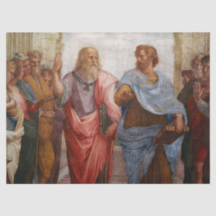 Aristotle and Plato by Raphael Tissue Paper