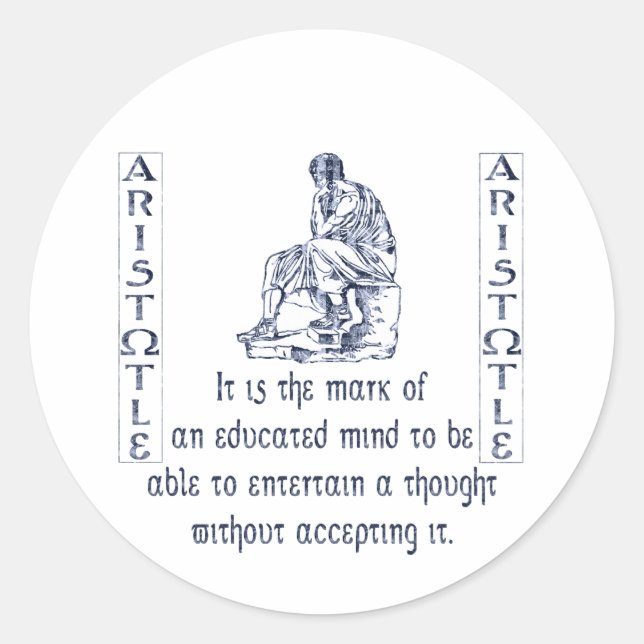 Aristotle Classic Round Sticker (Front)