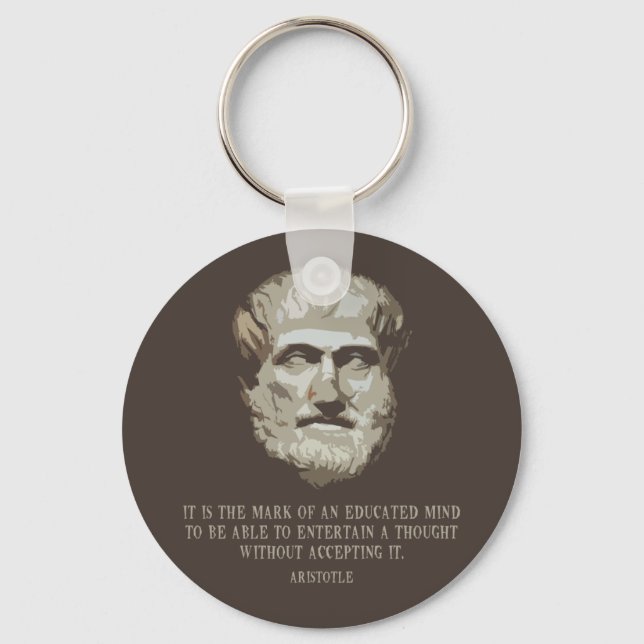 Aristotle Educated Mind Key Ring (Front)