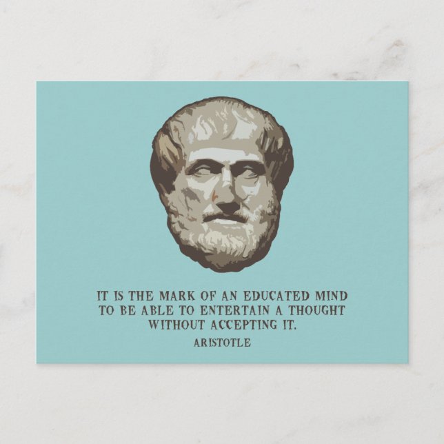 Aristotle Educated Mind Postcard (Front)