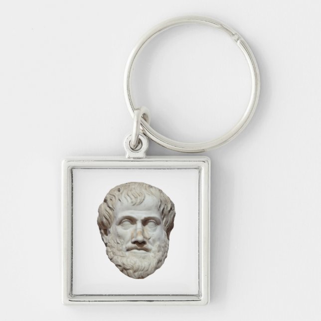 Aristotle Head Sculpture Key Ring (Front)