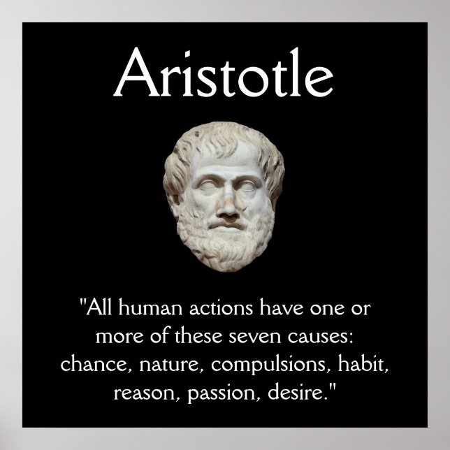 Aristotle - Human Behaviour Quote Poster (Front)