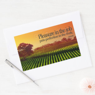Aristotle Inspirational Quote "Perfection" Rectangular Sticker