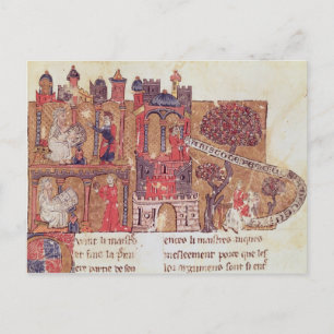 Aristotle instructs Alexander the Great in Postcard