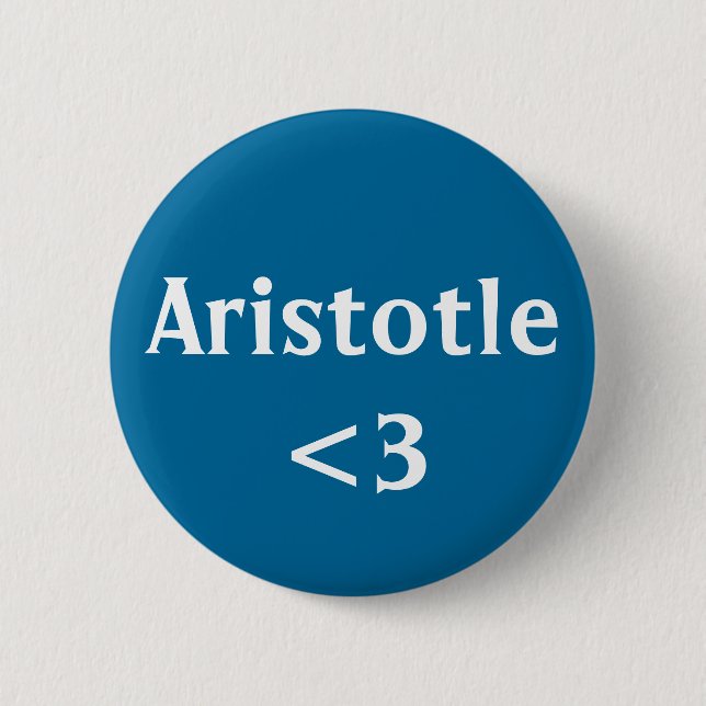 Aristotle Love Greek Philosopher 6 Cm Round Badge (Front)