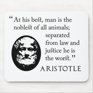 Aristotle mousepad - man, noblest of animals