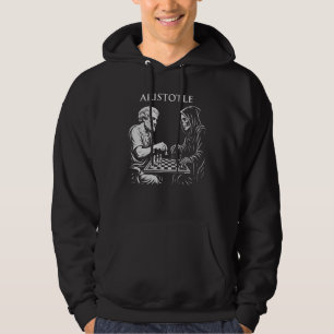 Aristotle plays chess agains grim reaper hoodie