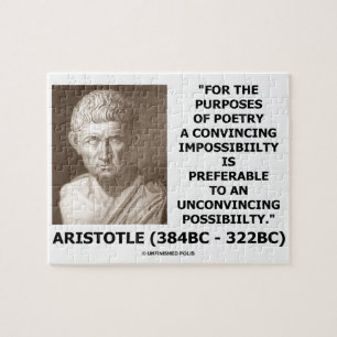 Aristotle Poetry Convincing Impossibility Quote Jigsaw Puzzle