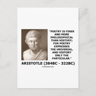 Aristotle Poetry Finer More Philosophical History Postcard