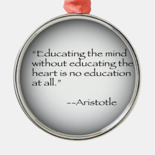 Aristotle Quote Metal Tree Decoration