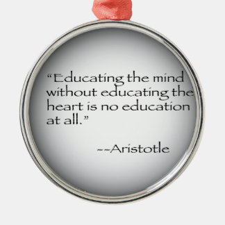 Aristotle Quote Metal Tree Decoration