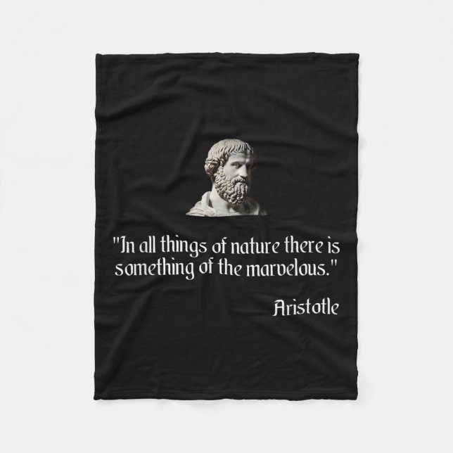 Aristotle Shirt On Marvellous Nature Aristotle Phi Fleece Blanket (Front)